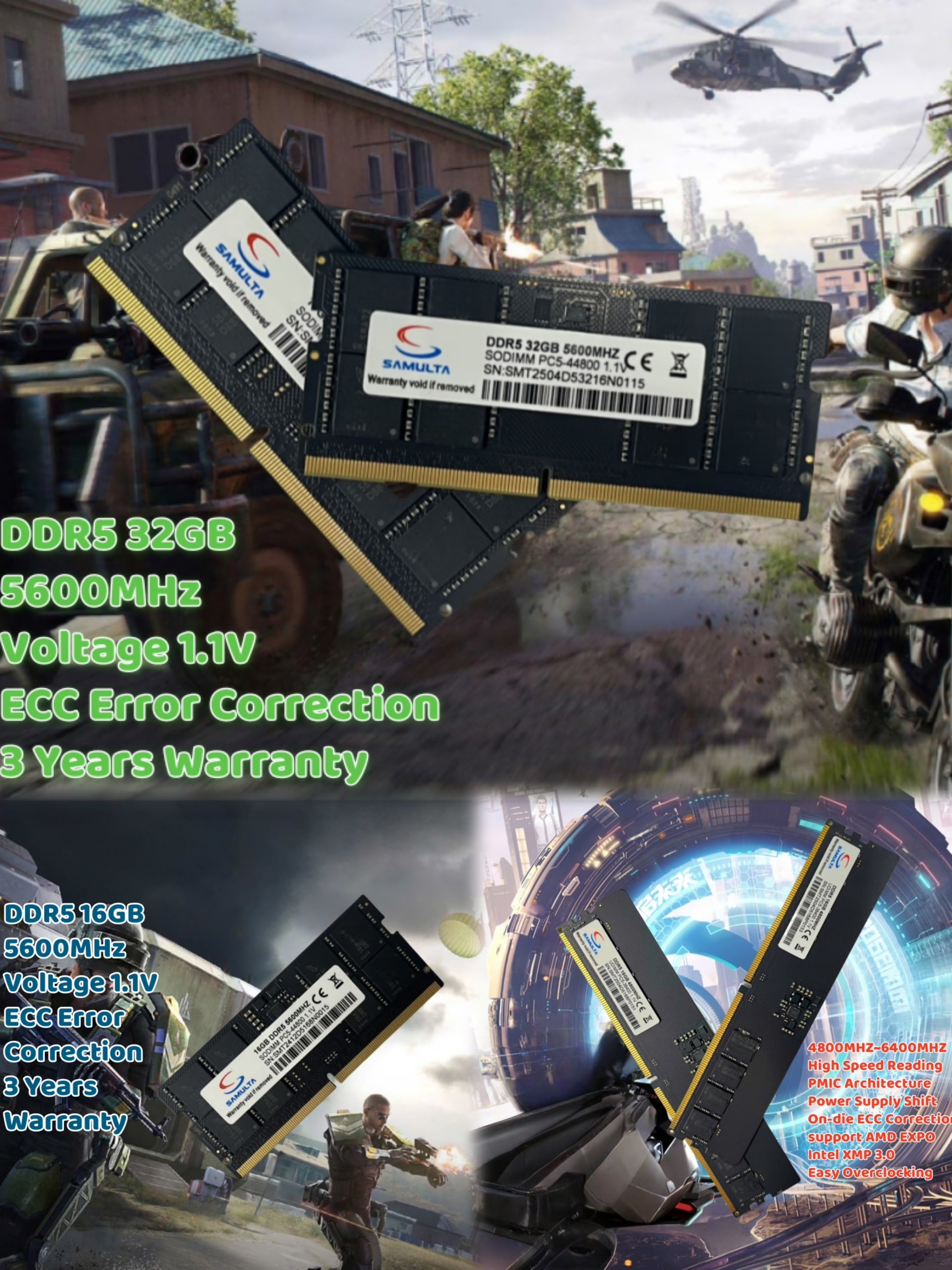 Ddr5 ram 16gb 5600mhz Factory Manufacturing Ddr5 Laptop ram AM5 Motherboard Sodimm 16gb Memory Gamin